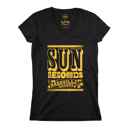 Sun Records Nashville V-Neck T Shirt - Women