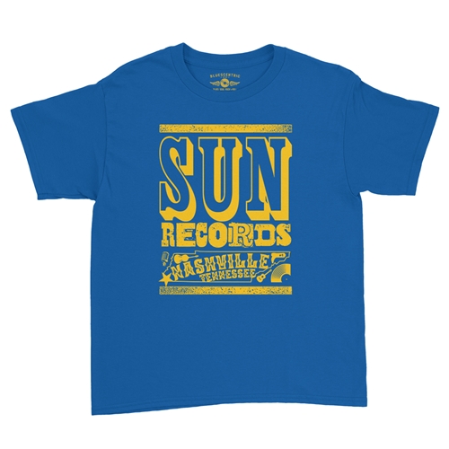 Sun Records Nashville Youth T-Shirt - Lightweight Vintage Children & Toddlers - youthroyalblue