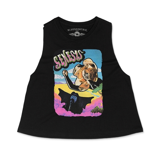 Genesis 1972 Vintage Concert Racerback Crop Top - Women