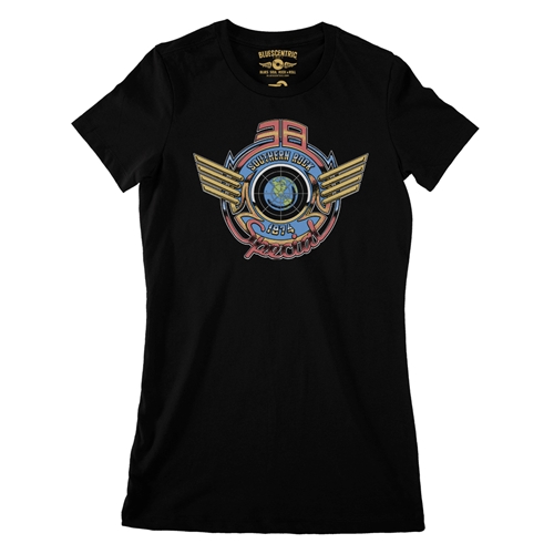 38 Special Wings Logo Ladies T Shirt - Relaxed Fit - ladiesblack