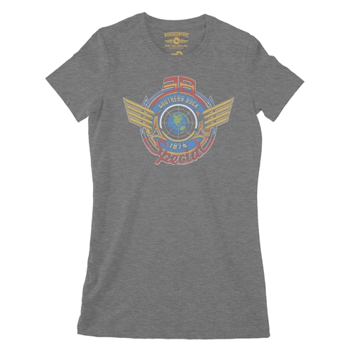 38 Special Wings Logo Ladies T Shirt - Relaxed Fit - ladiesdeepheather