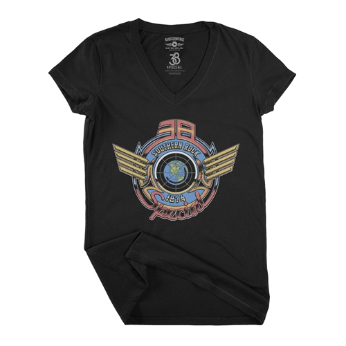 38 Special Wings Logo V-Neck T Shirt - Women