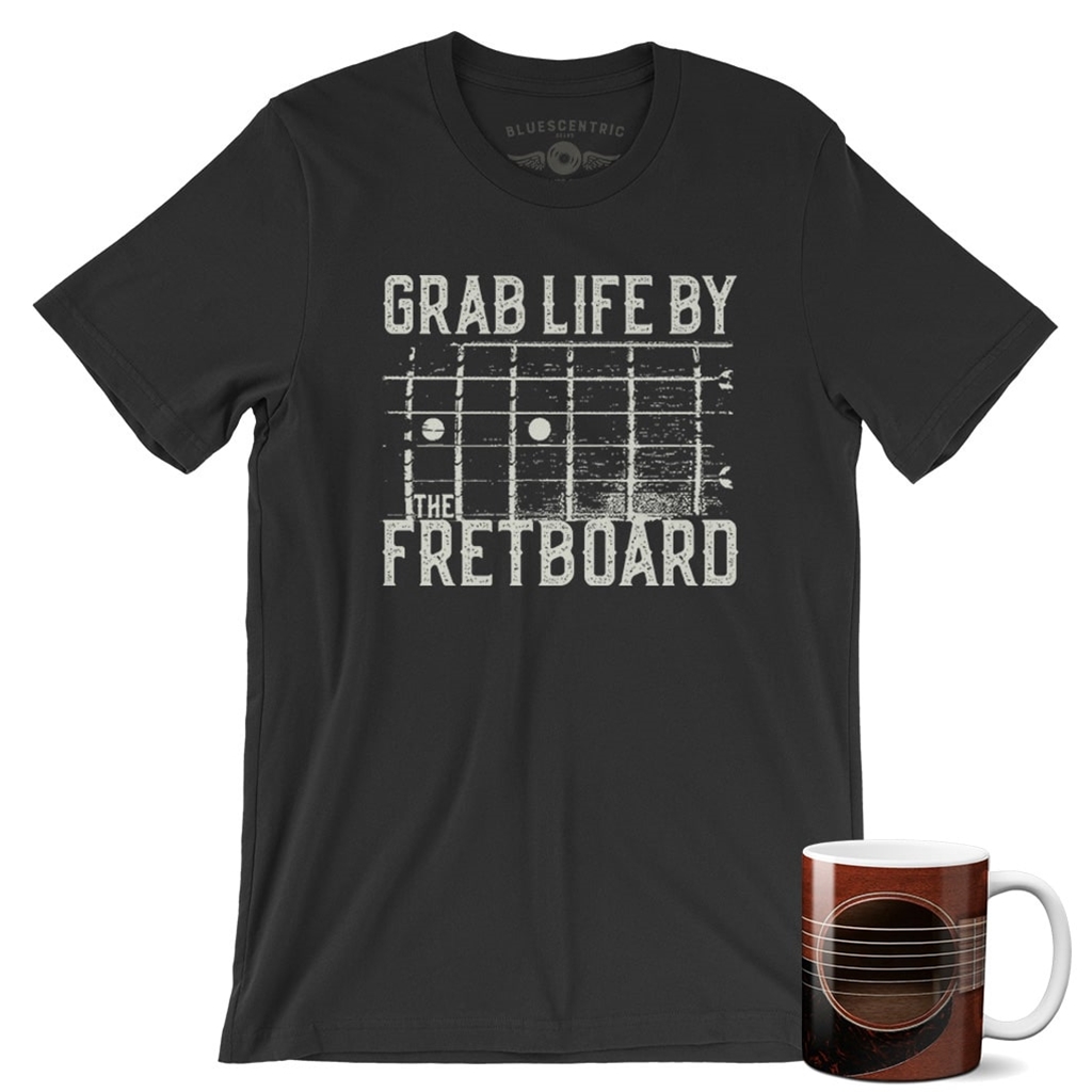 Guitarist Gift Bundle - Guitar Player T-Shirt & Mug - vintageblack