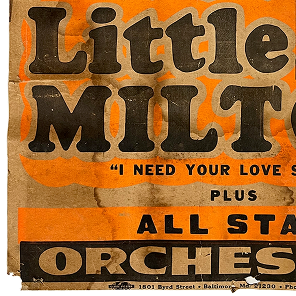 VINTAGE BLUES POSTER - Little Milton Winstonville Mississippi