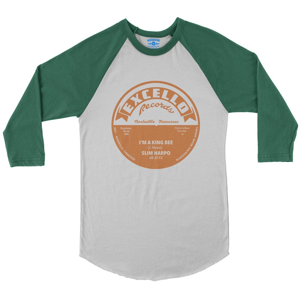 Excello “King Bee” Vinyl Record Baseball Tee in default