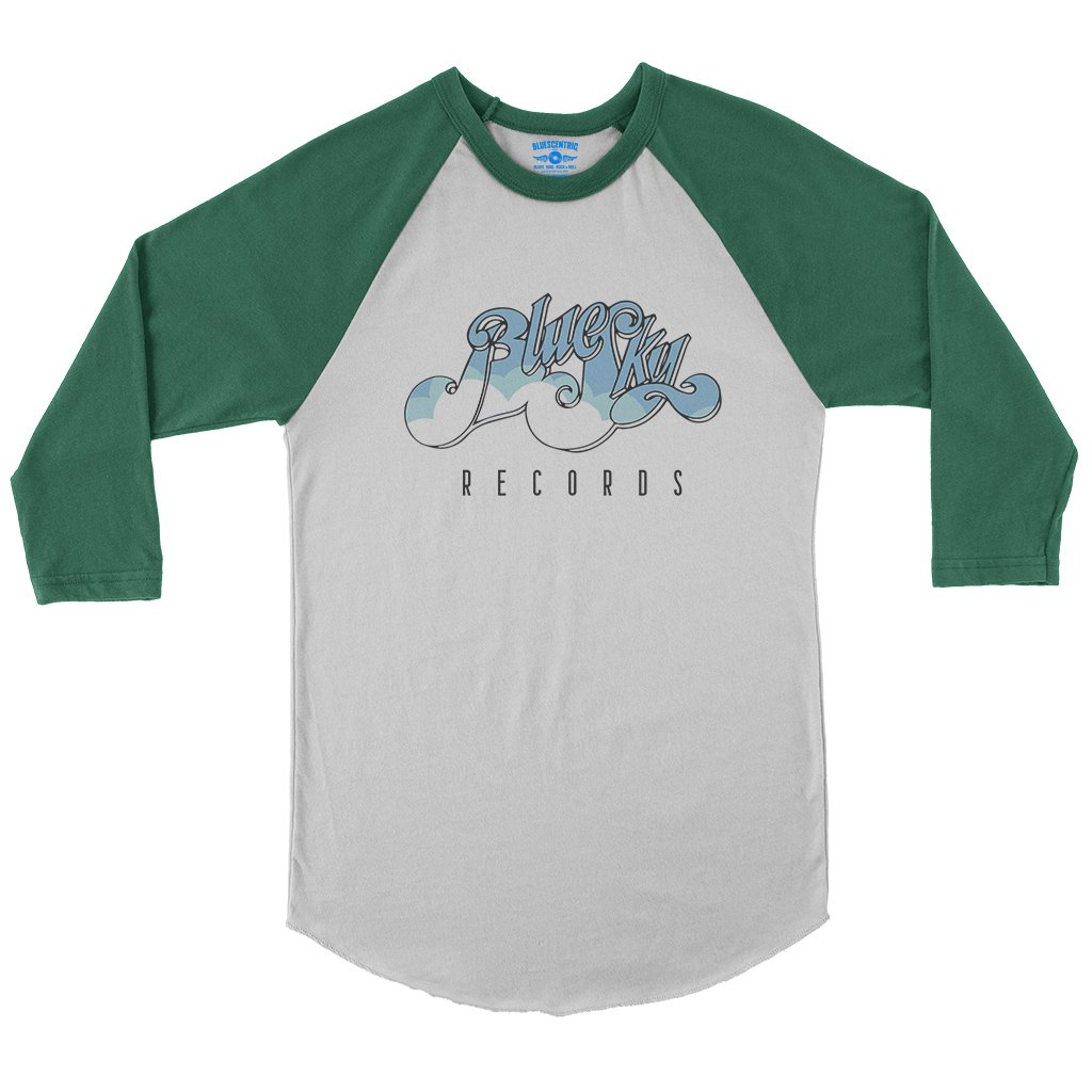 Blue Sky Records Baseball T-Shirt in White Kelly