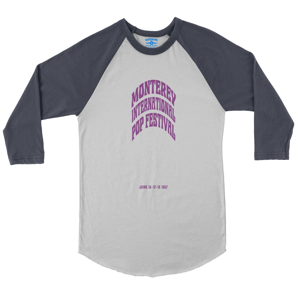 Ltd. Edition Monterey International Pop Festival Baseball T-Shirt in White Navy