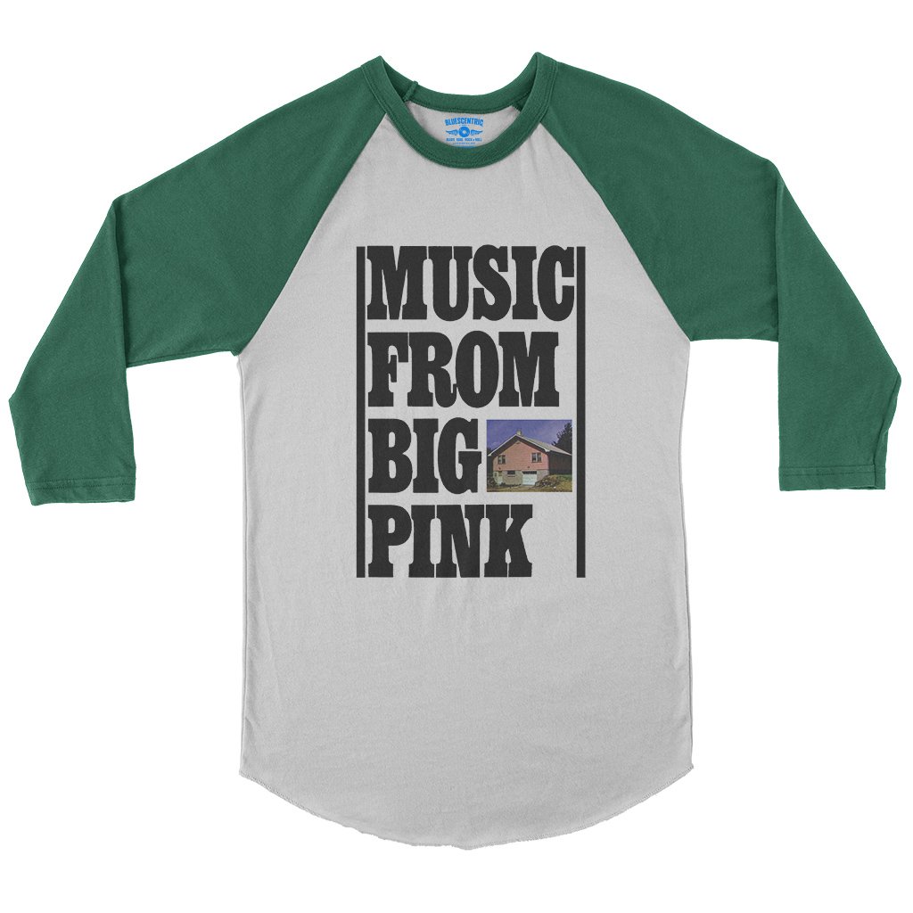 The Band Music From Big Pink Baseball T-Shirt in White Kelly