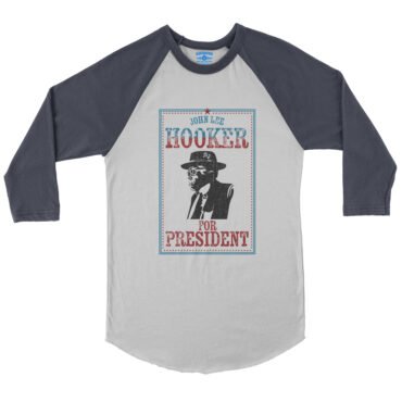 Official John Lee Hooker for President Baseball T-Shirt in default