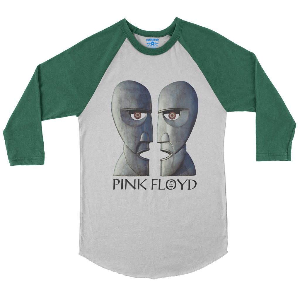 Pink Floyd Division Bell Album Cover Baseball T-Shirt in White Kelly