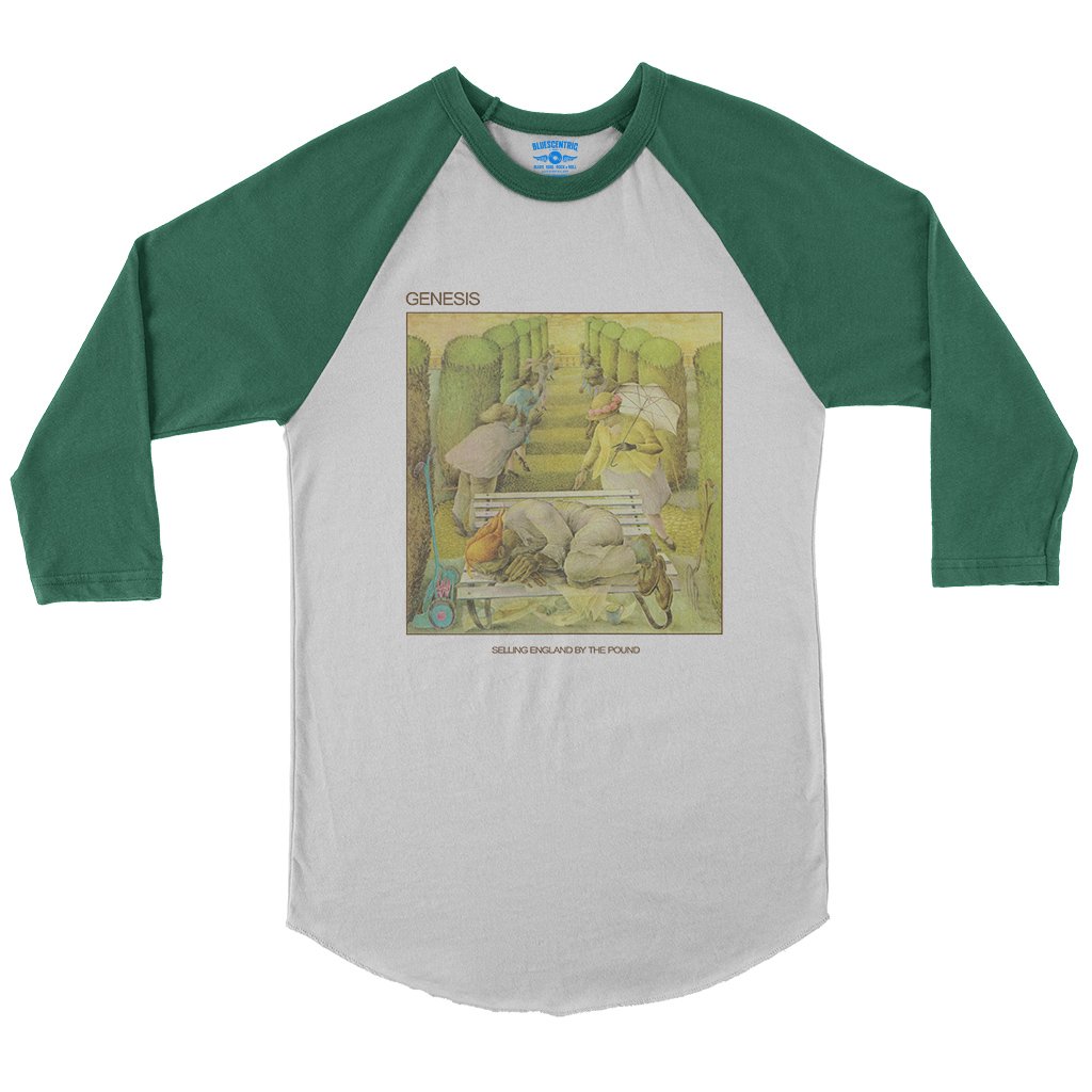 Genesis Selling England By The Pound Album Baseball T-Shirt in White Kelly