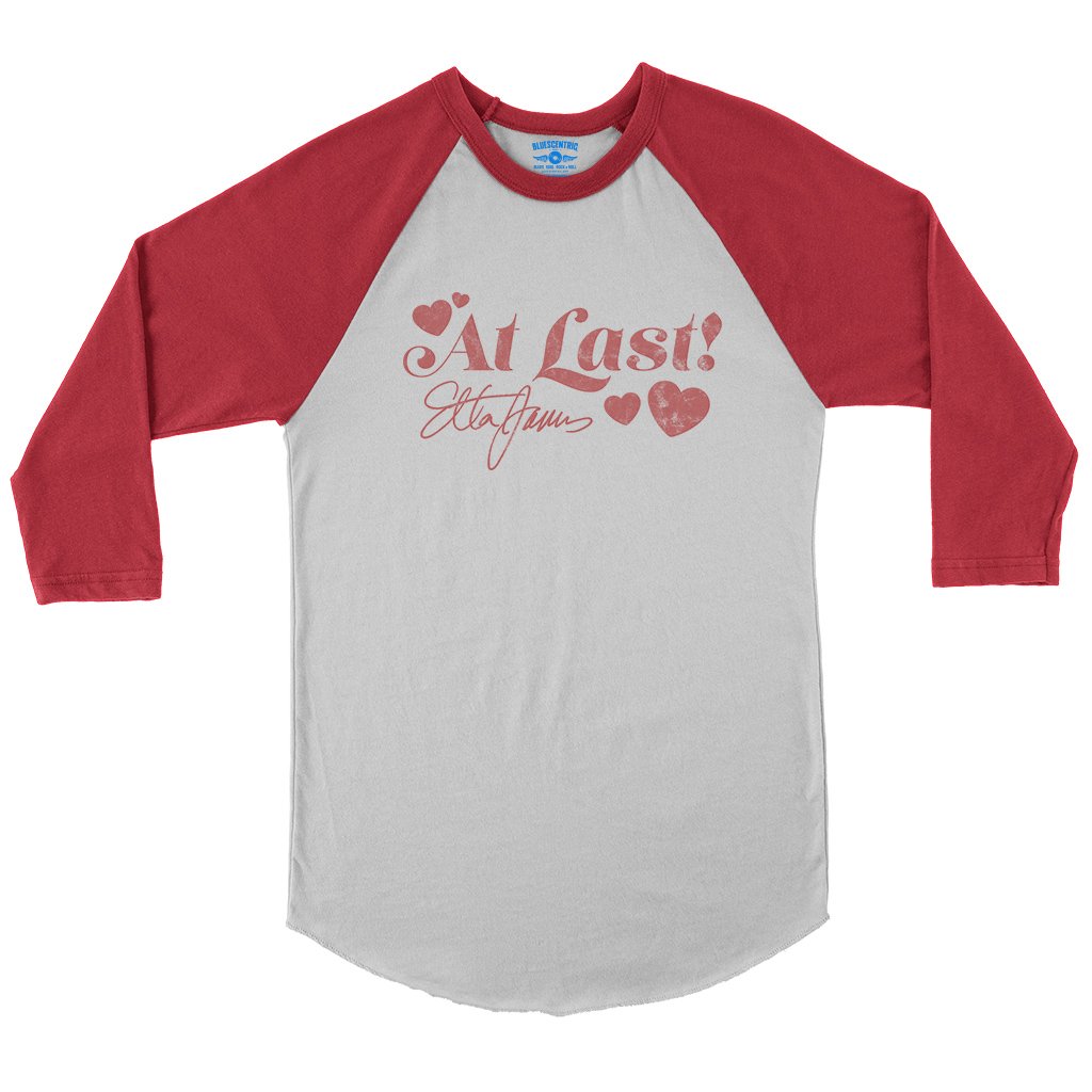 Etta James Red Heart Baseball T-Shirt in White Red