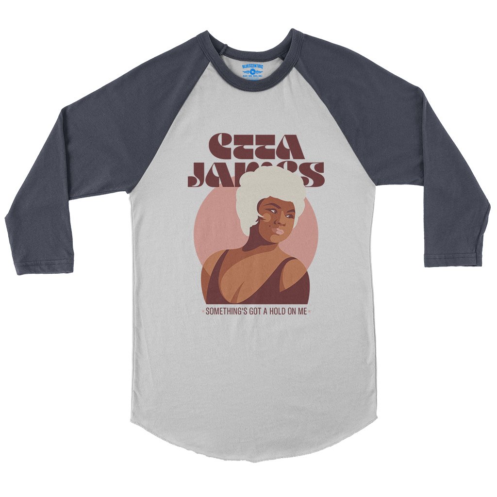 Etta James Sunshine Baseball T-Shirt in White Navy