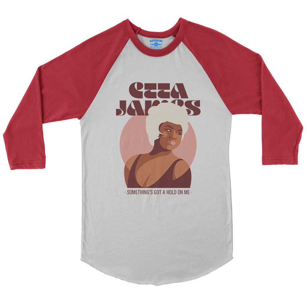 Etta James Sunshine Baseball T-Shirt in White Red