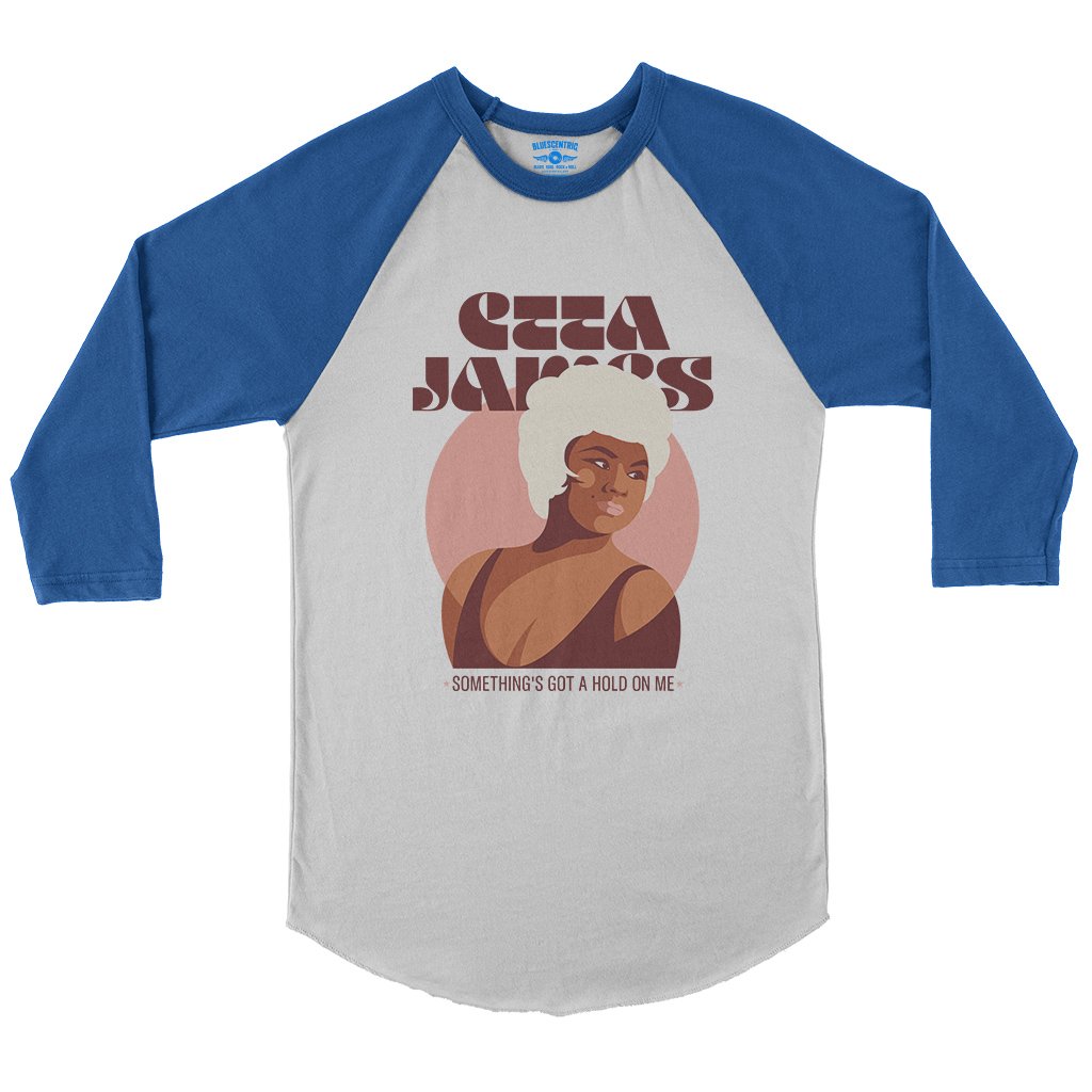 Etta James Sunshine Baseball T-Shirt in White True Royal