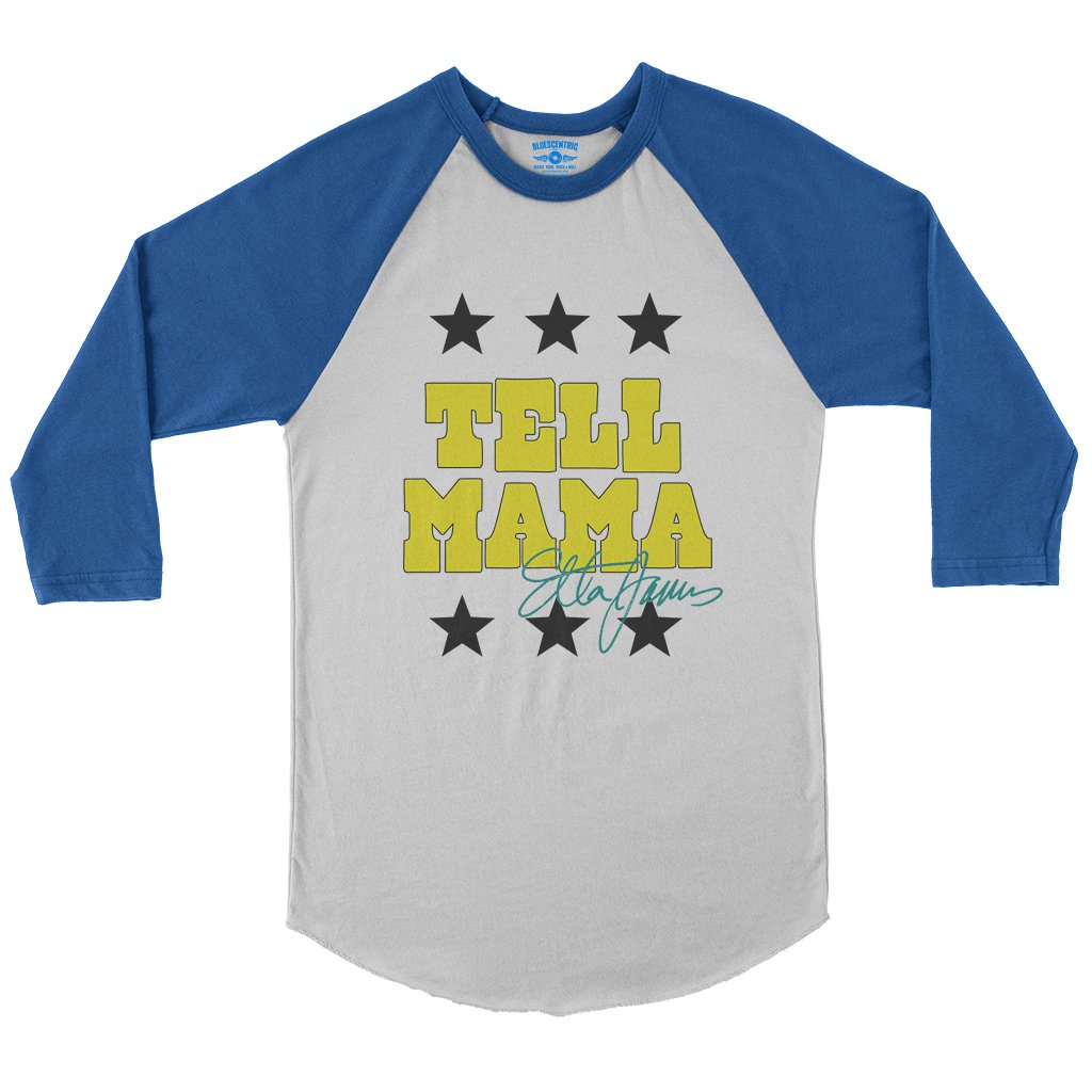 Etta James Tell Mama Signature Baseball T-Shirt in default