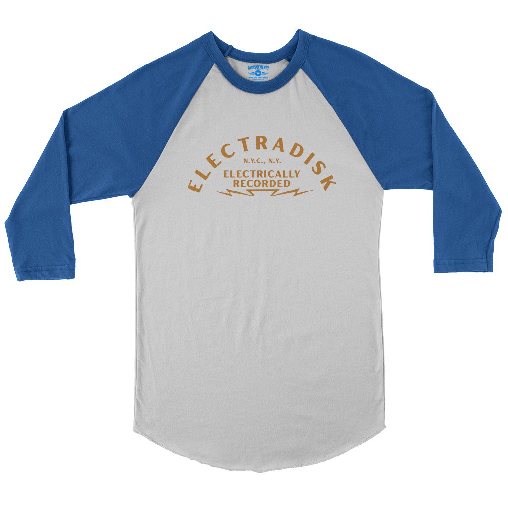 Electradisk Records New York City Baseball T-Shirt in White True Royal