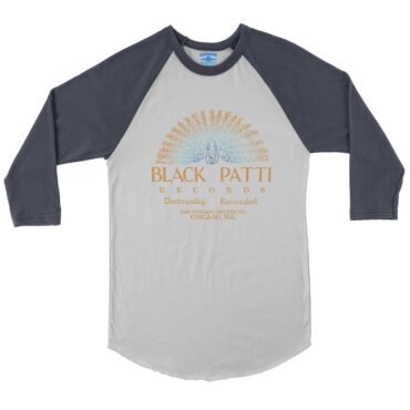 Black Patti Records Blue Peacock Baseball T-Shirt in default