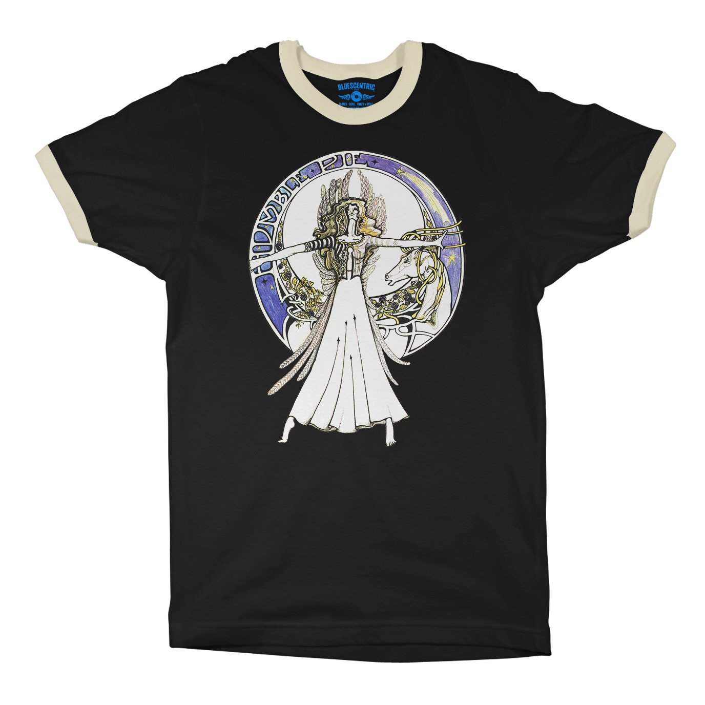 Humble Pie Dollface Ringer T-Shirt in Black Natural