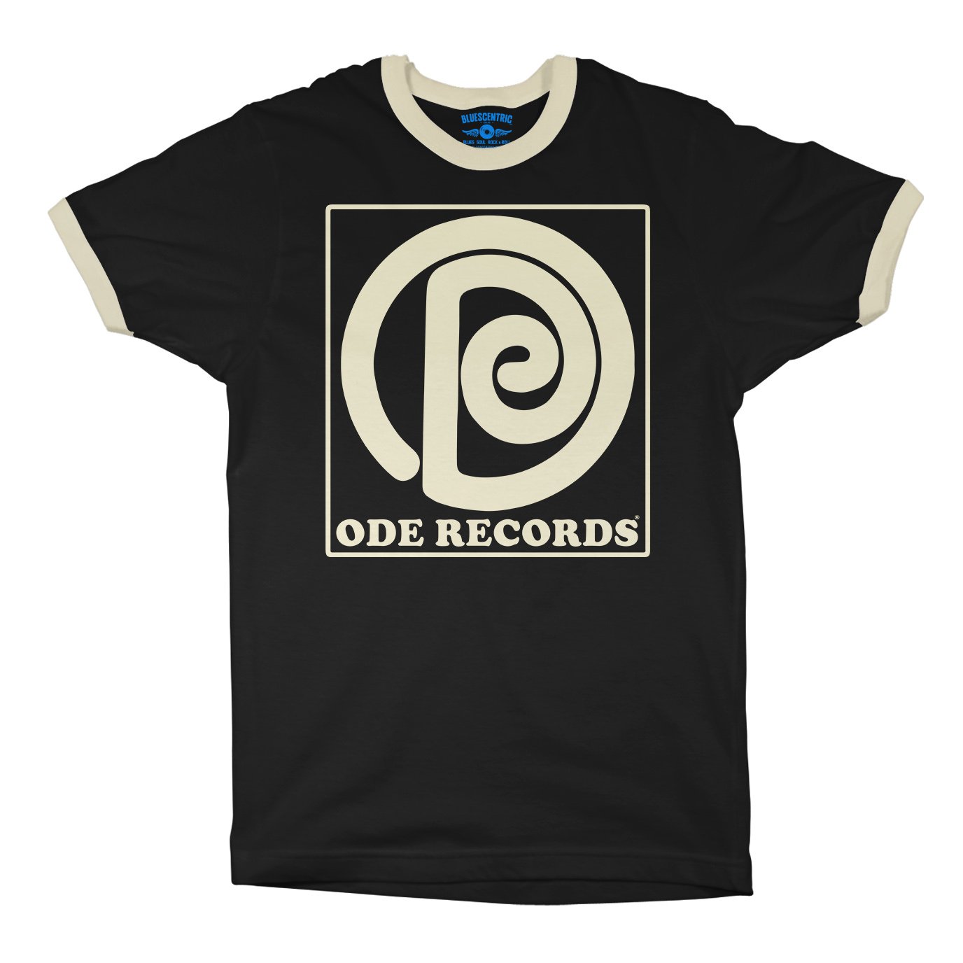 Ode Records Ringer T-Shirt in Black Natural