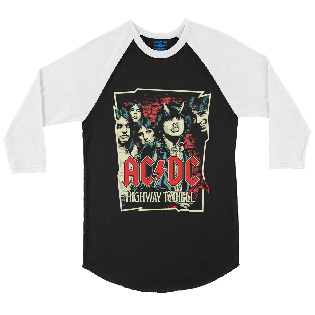 AC/DC Highway To Hell Drawing Baseball T-Shirt in default