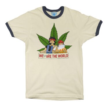 Animated Cheech & Chong Weed Are The World Ringer T-Shirt in default