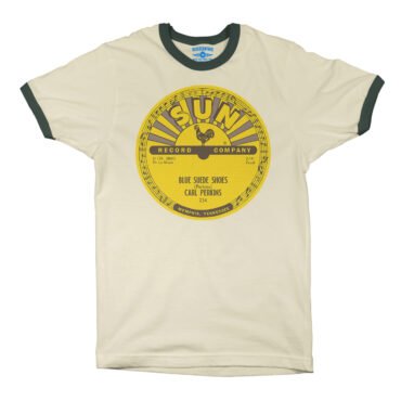 Sun Records Carl Perkins Blue Suede Shoes Shirt Ringer T-Shirt in default