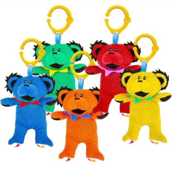 All Grateful Dead Dancing Bear Soft Plush Rattle Toy