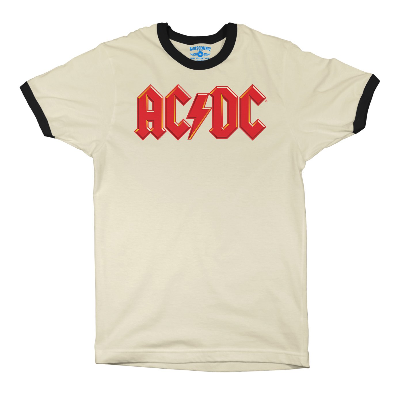 Red AC/DC Logo Ringer T-Shirt in default