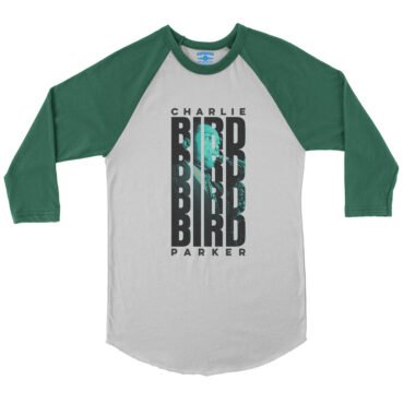 Charlie Parker Saxophone Stack Baseball T-Shirt in default