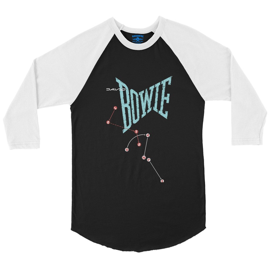 David Bowie Let’s Dance Baseball T-Shirt in Black White