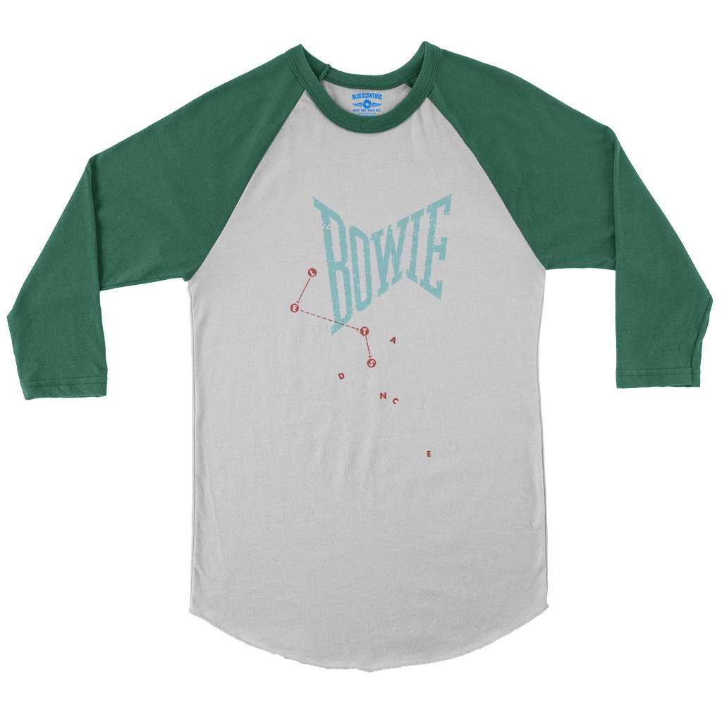 David Bowie Let’s Dance Baseball T-Shirt in White Kelly