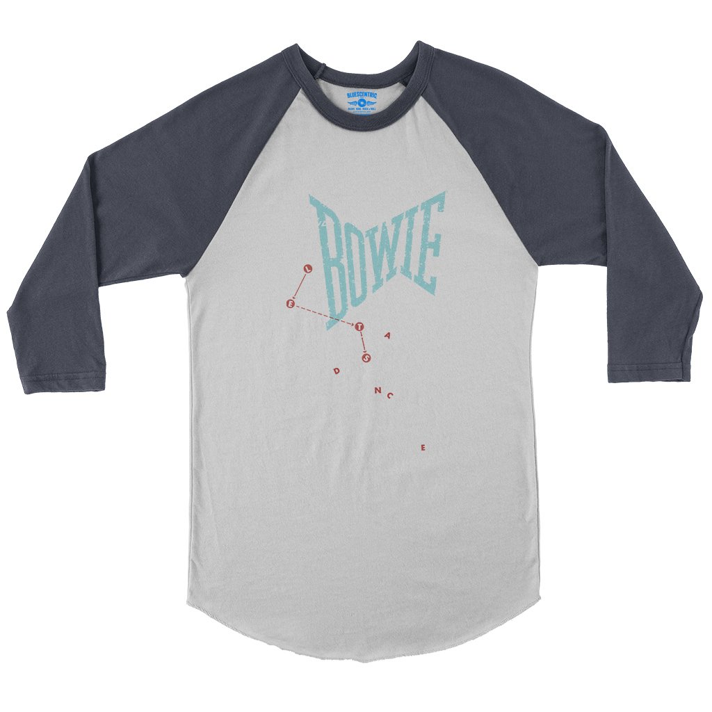 David Bowie Let’s Dance Baseball T-Shirt in White Navy