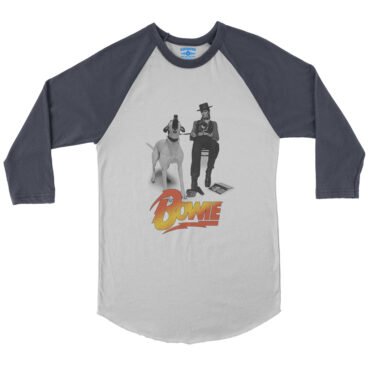 David Bowie with Dog Baseball T-Shirt in default