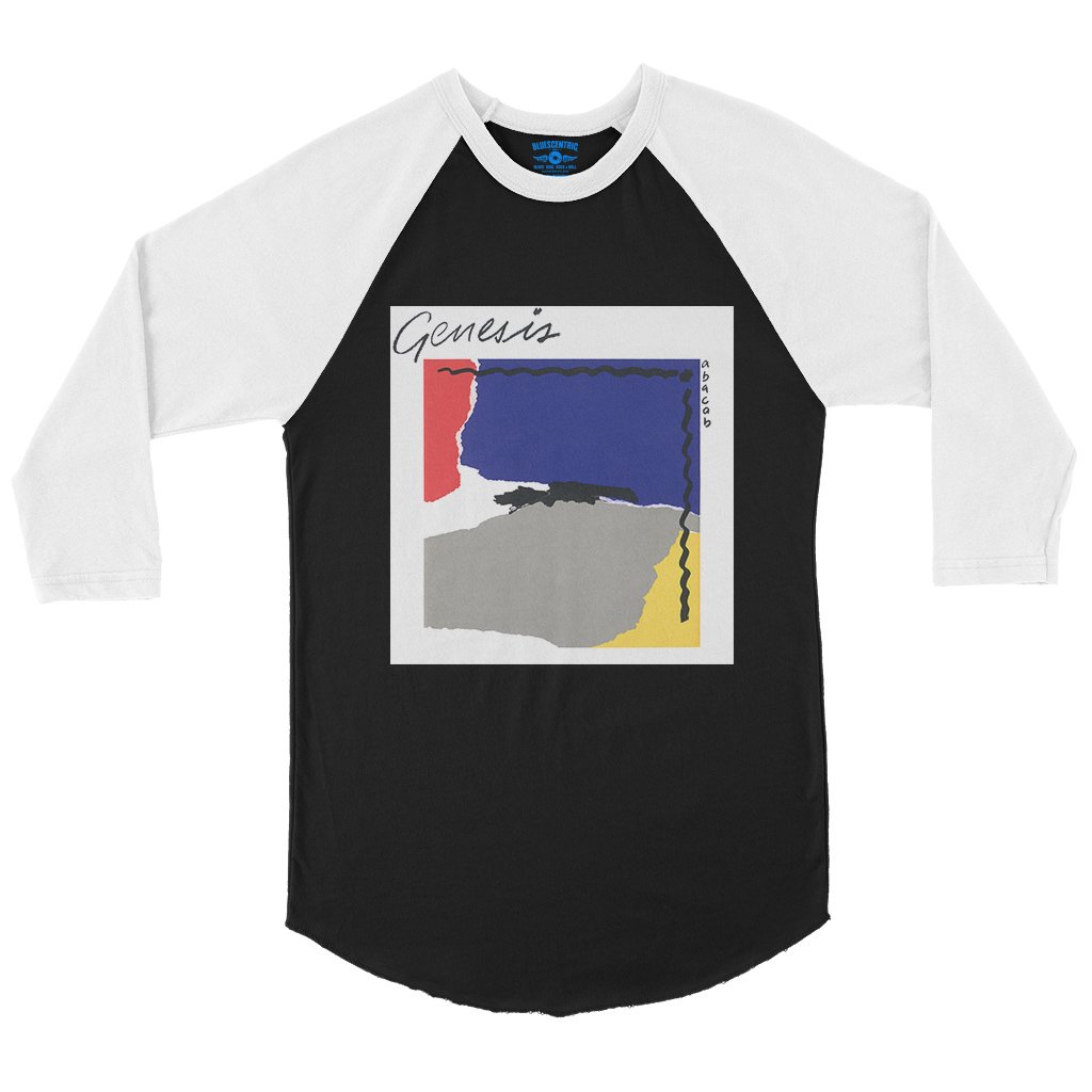 Genesis Abacab Album Cover Baseball T-Shirt in Black White