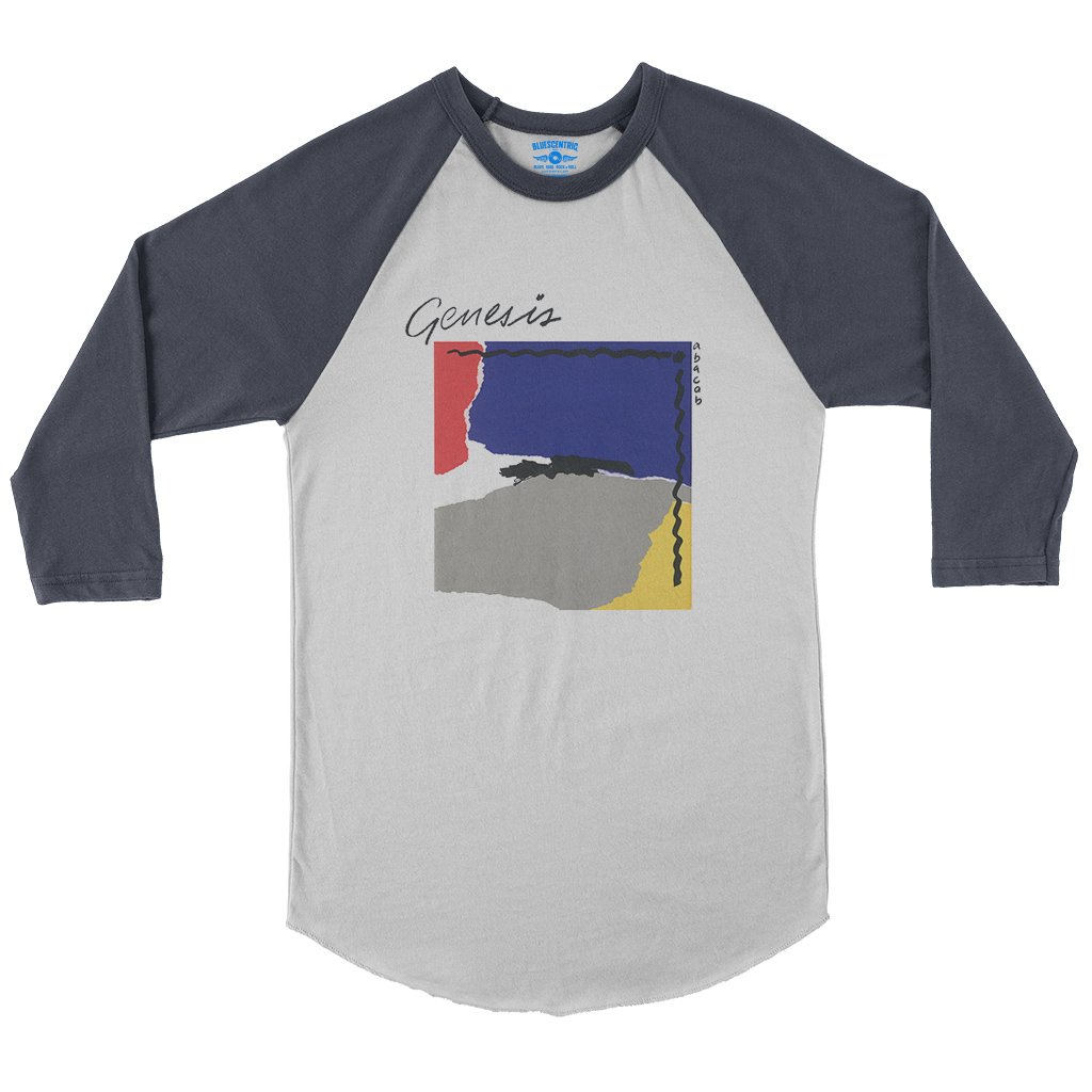 Genesis Abacab Album Cover Baseball T-Shirt in White Navy