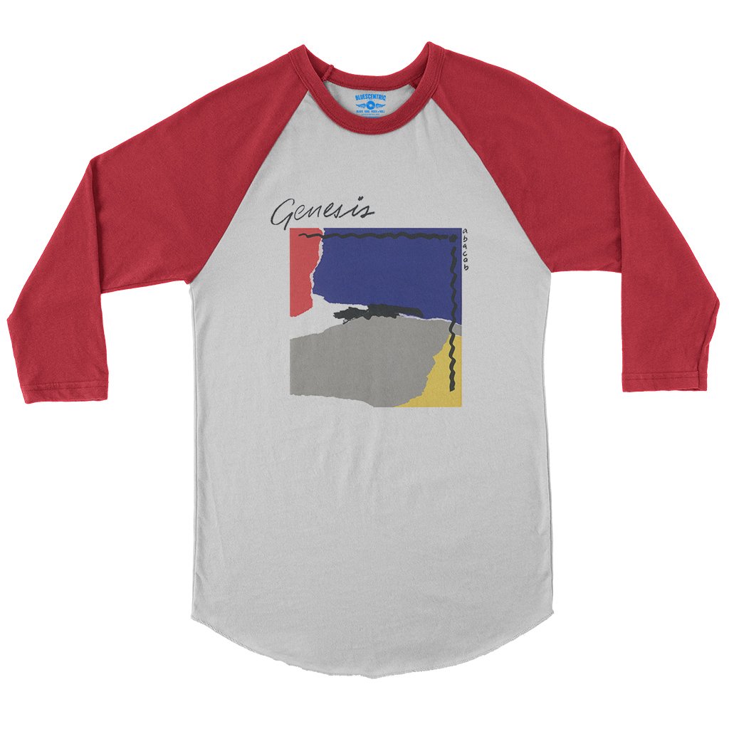Genesis Abacab Album Cover Baseball T-Shirt in White Red