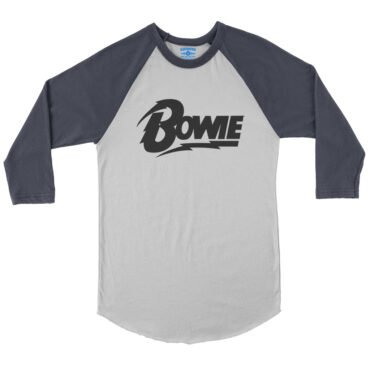 Black David Bowie Diamond Logo Baseball T-Shirt in default