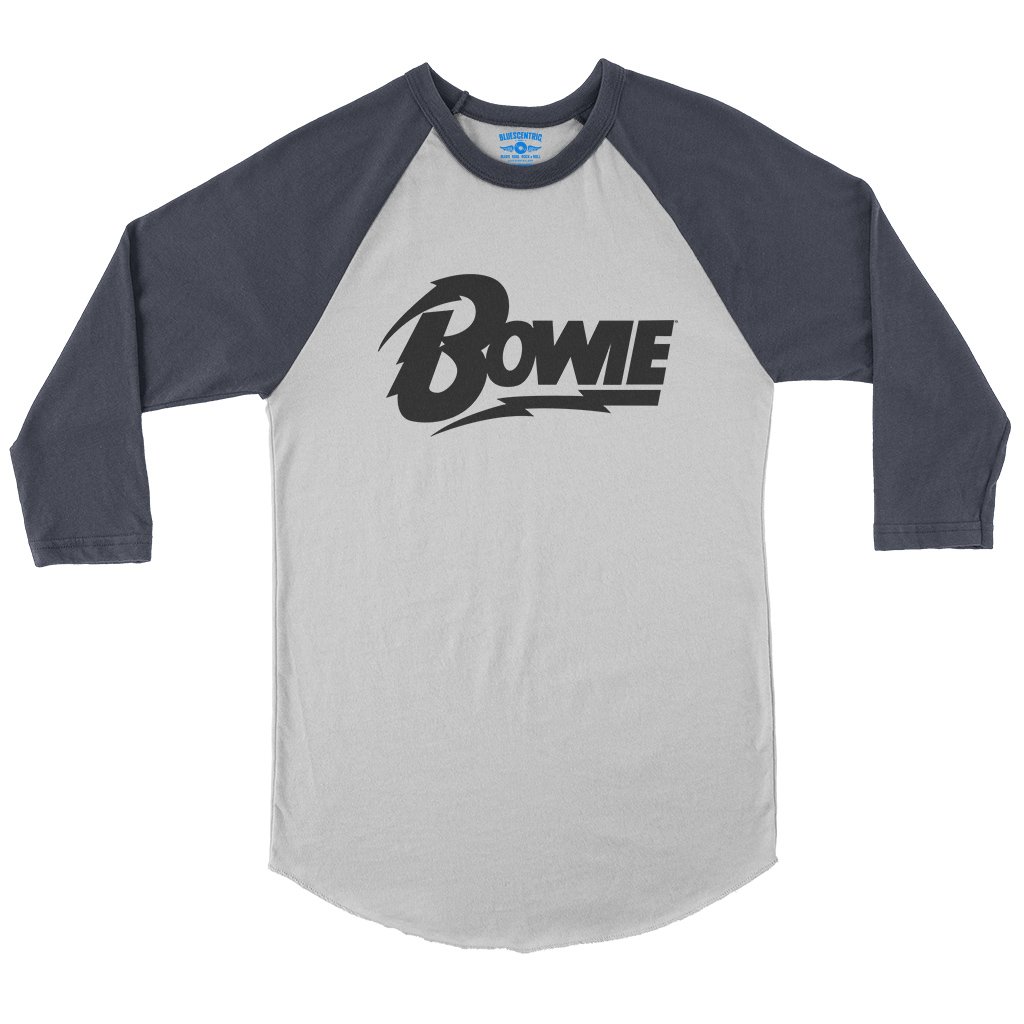 Black David Bowie Diamond Logo Baseball T-Shirt in default