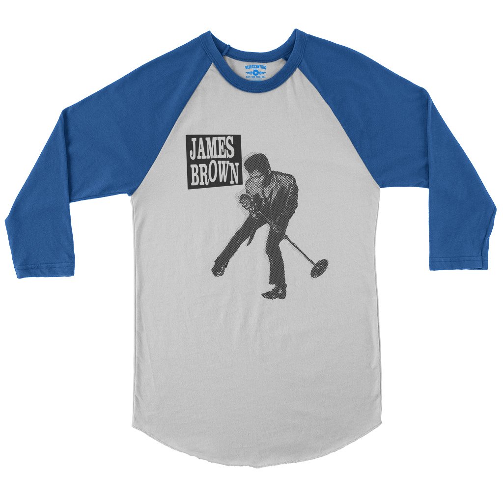 James Brown Halftone Baseball T-Shirt in White True Royal