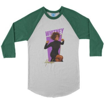 Whitney Houston 80s Vibes Baseball T-Shirt in default