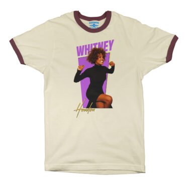 Whitney Houston 80s Vibes Ringer T-Shirt in default