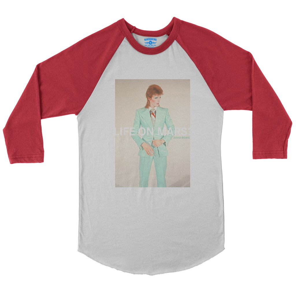David Bowie Life on Mars? Baseball T-Shirt in default