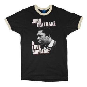 John Coltrane Graphic Love Supreme Ringer T-Shirt in Black Natural