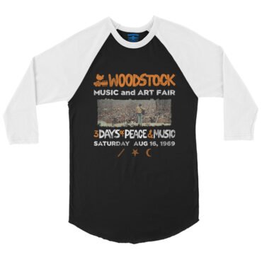 Woodstock Ticket & Symbol Shirt Baseball T-Shirt in default