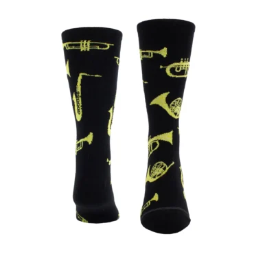 Brass Instrument Crew Knit In Socks