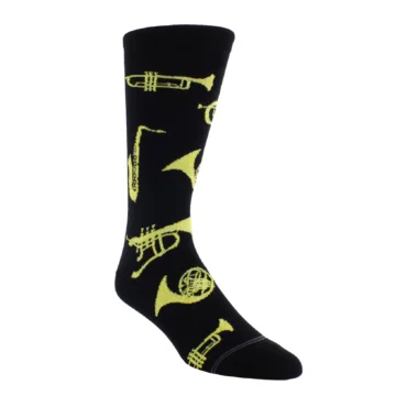 Brass Instrument Crew Knit In Socks