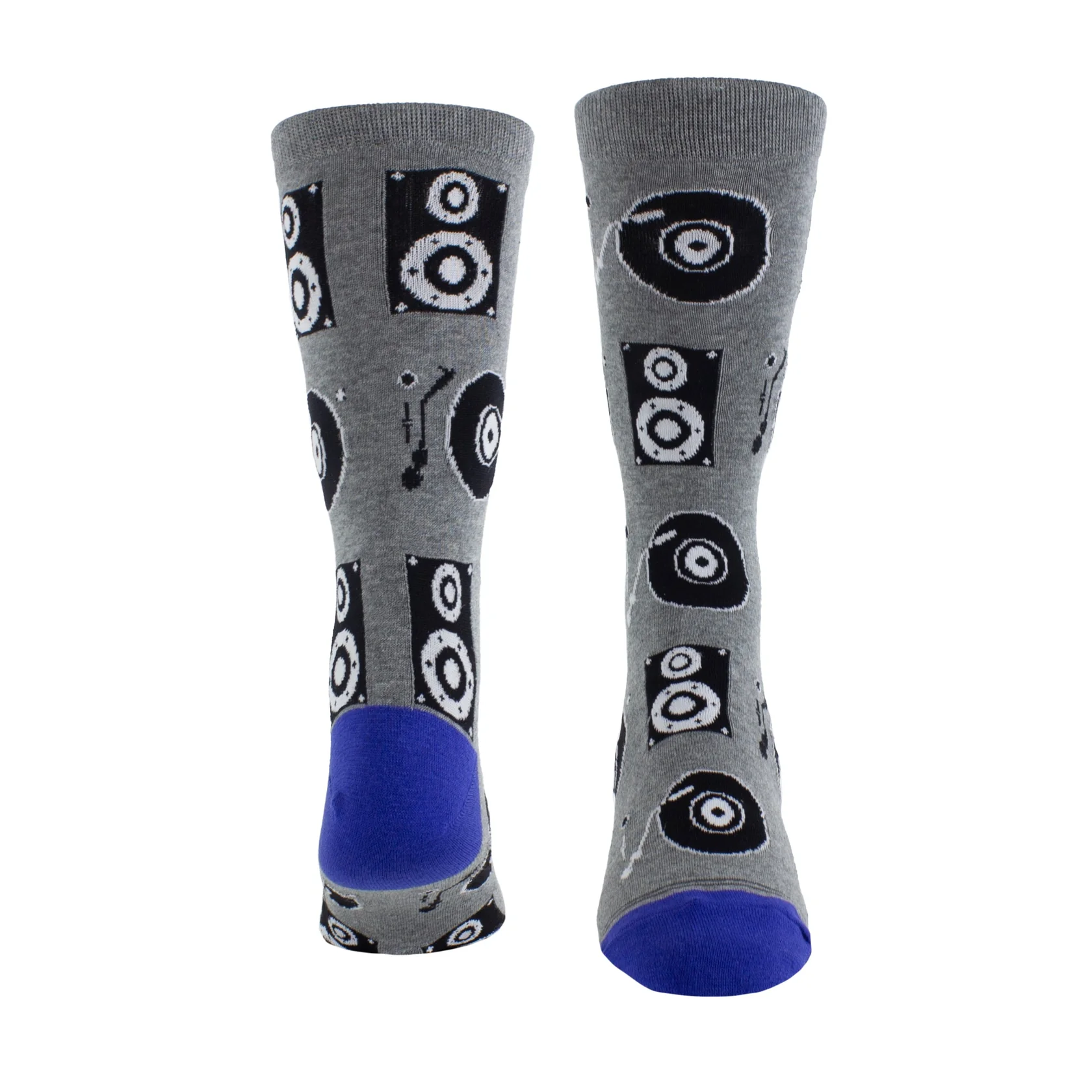 Vinyl Record Turn Tables & Speakers Crew Knit Socks