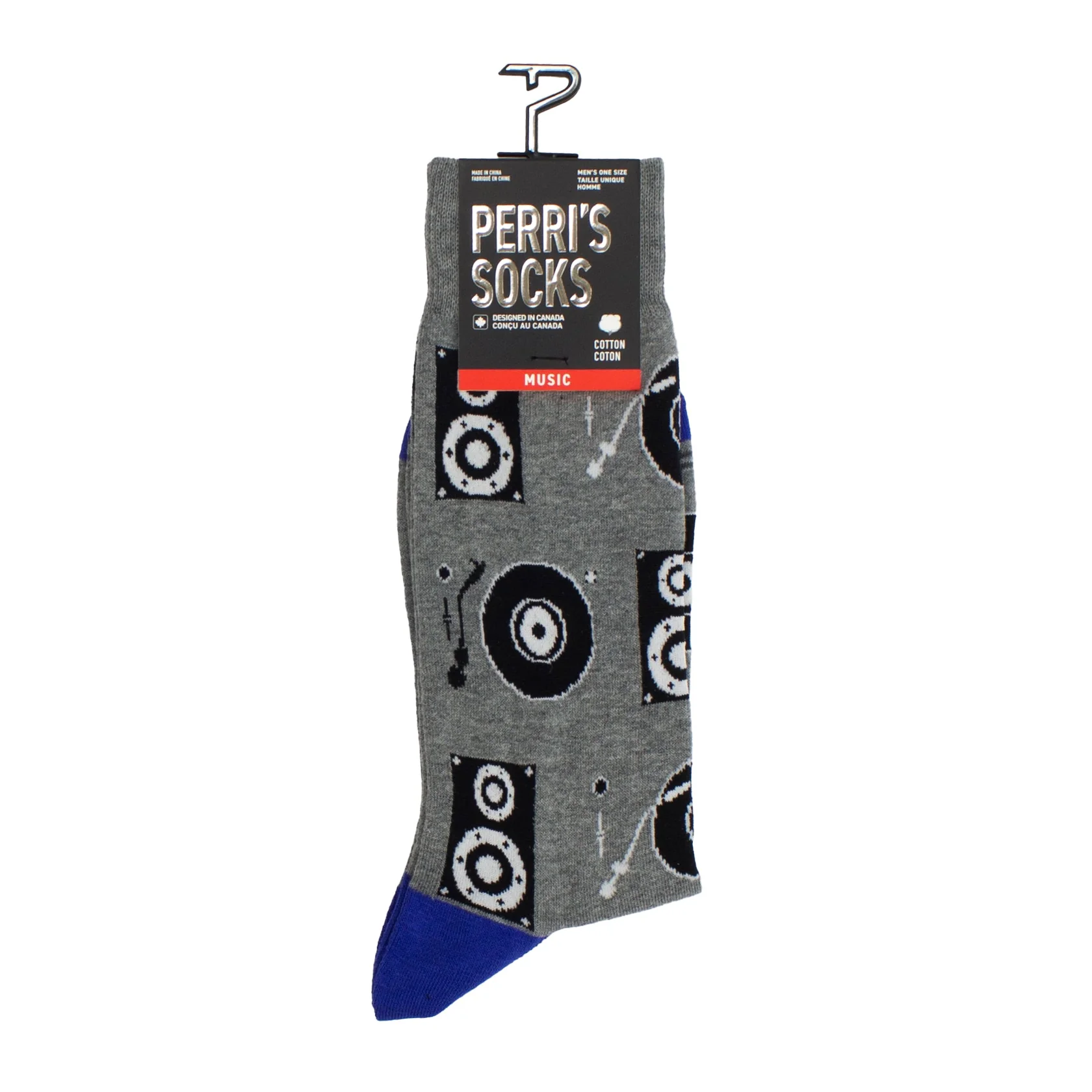 Vinyl Record Turn Tables & Speakers Crew Knit Socks