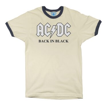 AC/DC Back in Black Album Cover Ringer T-Shirt in default